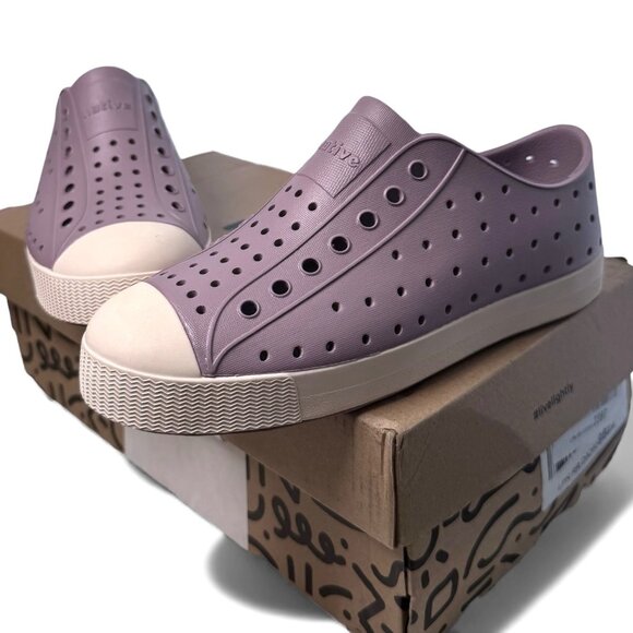 Native Jefferson Kids Slip-On Water Shoes Wildflower Purple Lint Pink J 2 Light - Picture 5 of 10